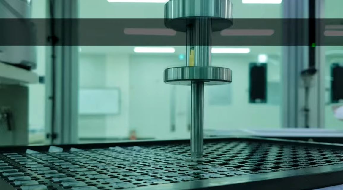 Robot precise insertion to tight tray